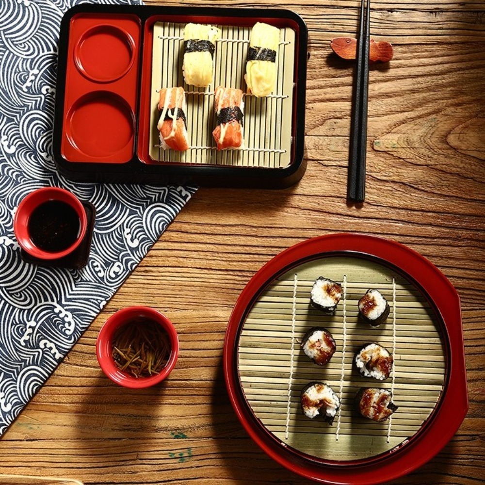 Japanese Style Cold Noodle Dis - огляд і ціна Sushi Mat Bamboo