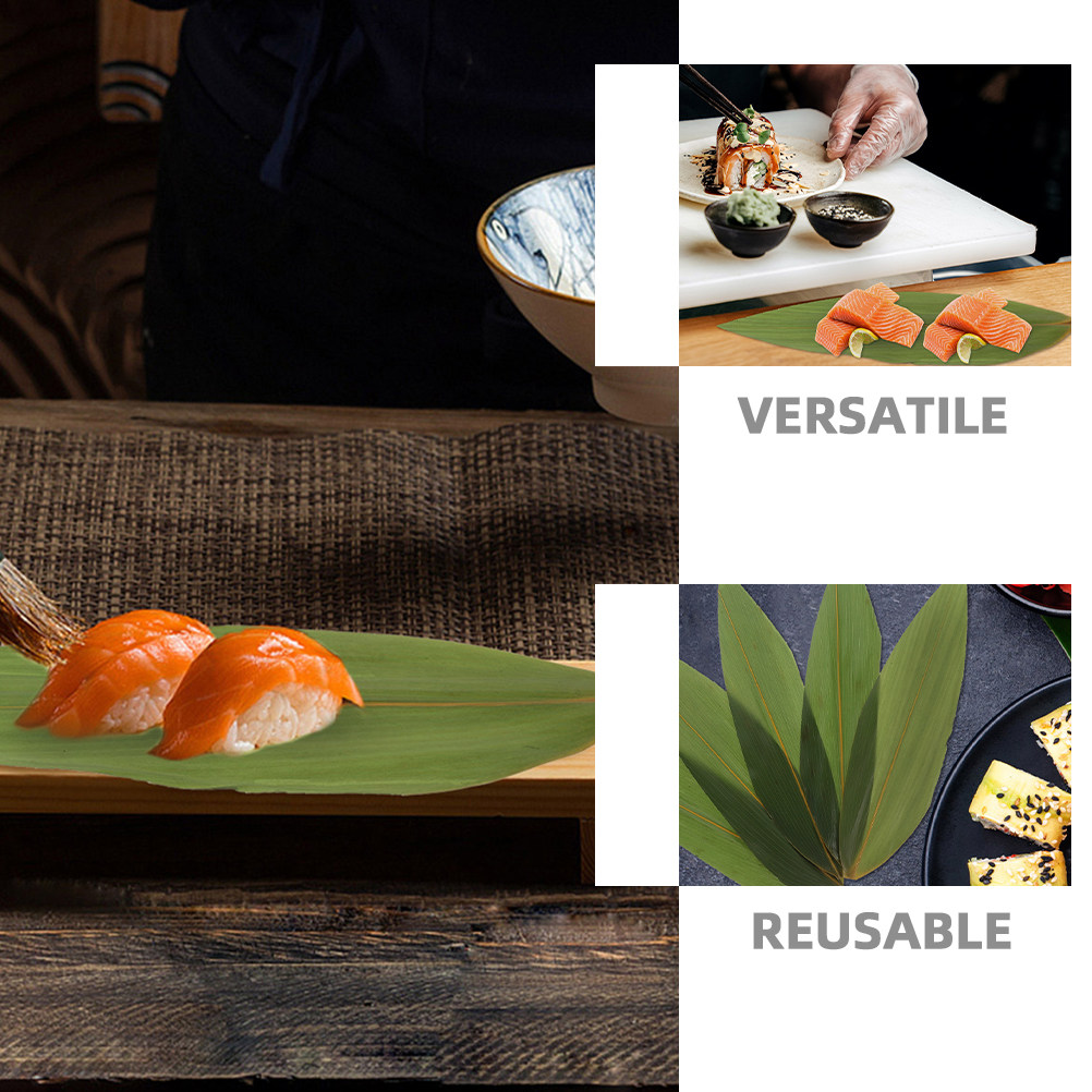 200Pcs Bamboo Leaves for Sushi - огляд і ціна Sushi Mat Bamboo