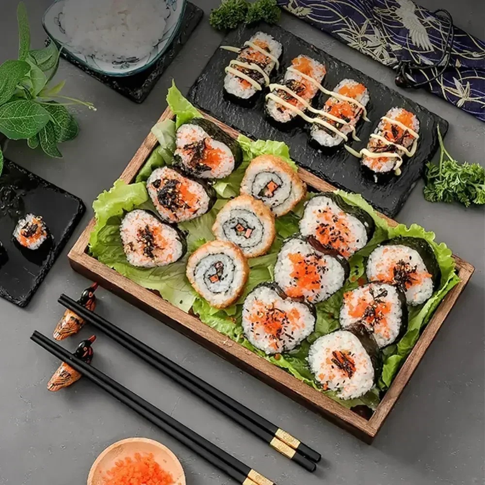 3Pcs/Set Japanese Sushi Maker  - огляд і ціна Sushi Mat Bamboo