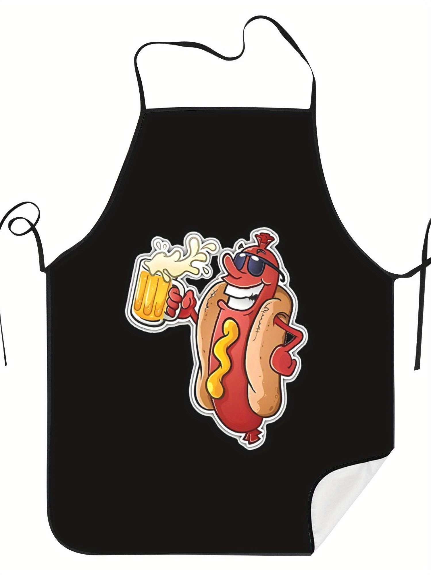 Hot Dog Pattern Print Apron, F - огляд і ціна Home Cooking Fast Foods